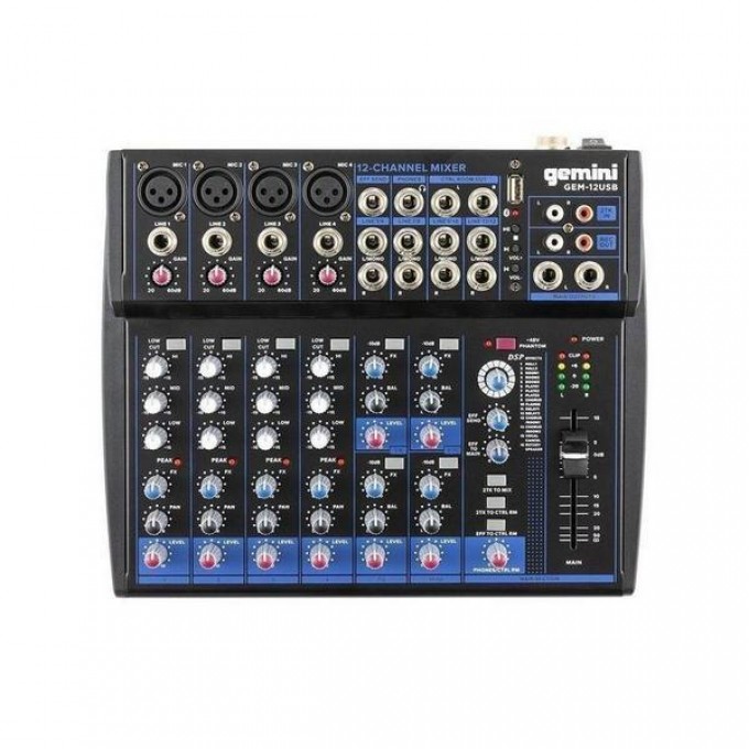 Аналоговый микшер GEMINI GEM-12USB 94082